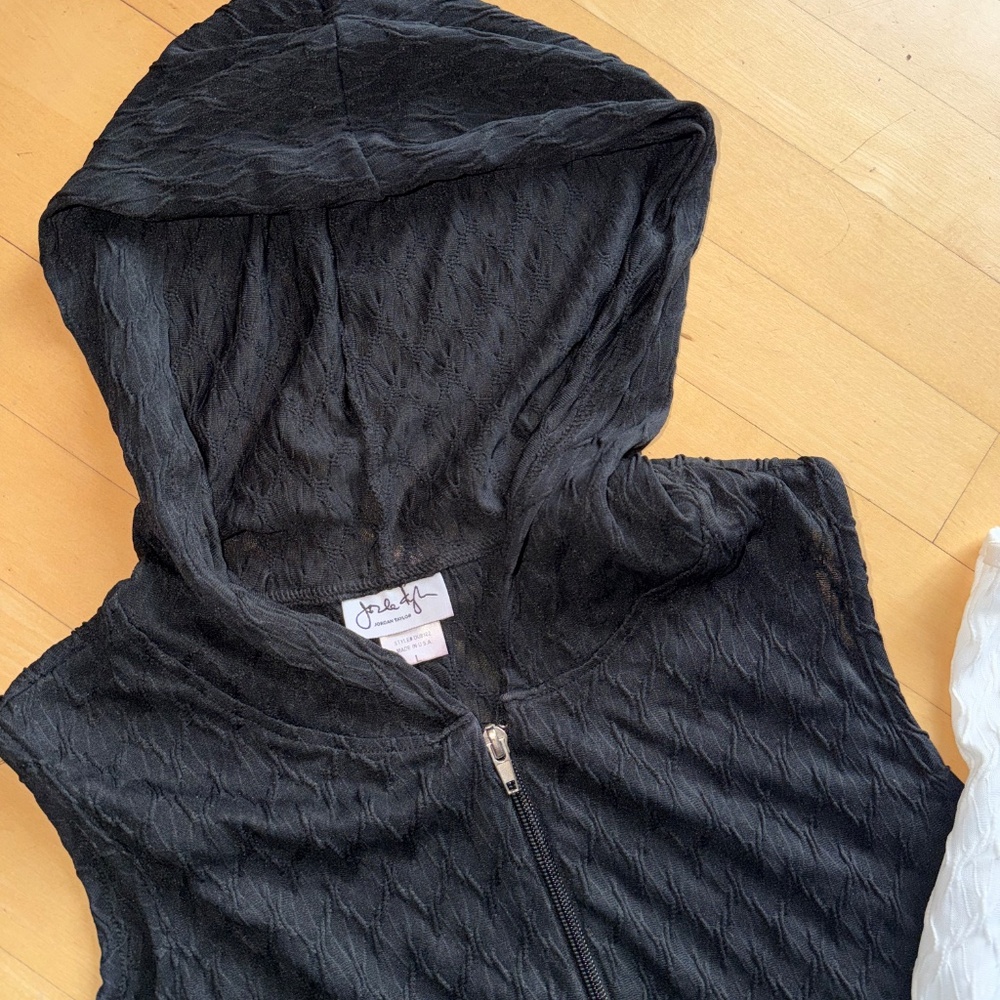 Jordan Taylor waffled hoodie coverups, L, CB2518 - Picture 2 of 7